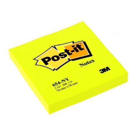 Bloček Post-it 76x76 neon žlutý