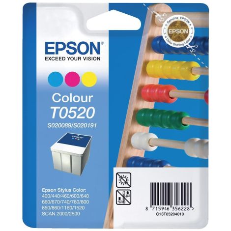 Cartridge Epson T0520, barevná (tricolor), originál