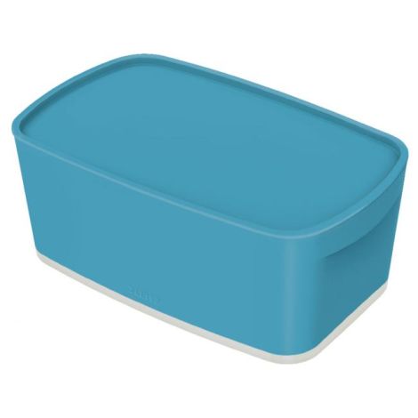 Úložný box s víkem Leitz MyBox, velikost S klidná modrý