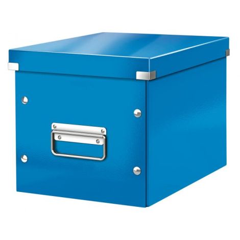Čtvercová krabice A5 (M) Click &amp; Store metalická modrá