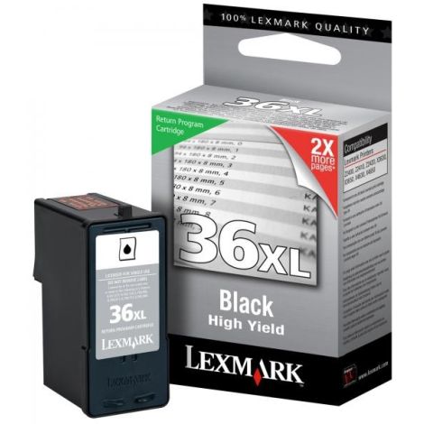 Cartridge Lexmark 18C2170E no. 36 XL, černá (black), originál