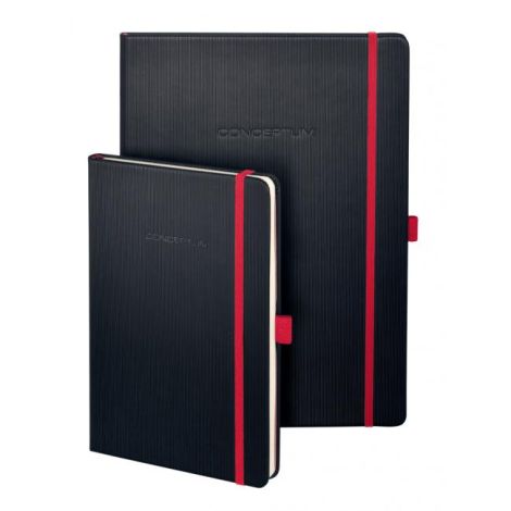 Zápisník CONCEPTUM Red Edition A4, linkovaný černo-červený